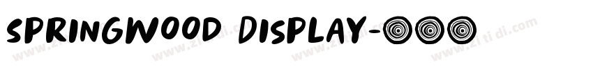 Springwood Display字体转换